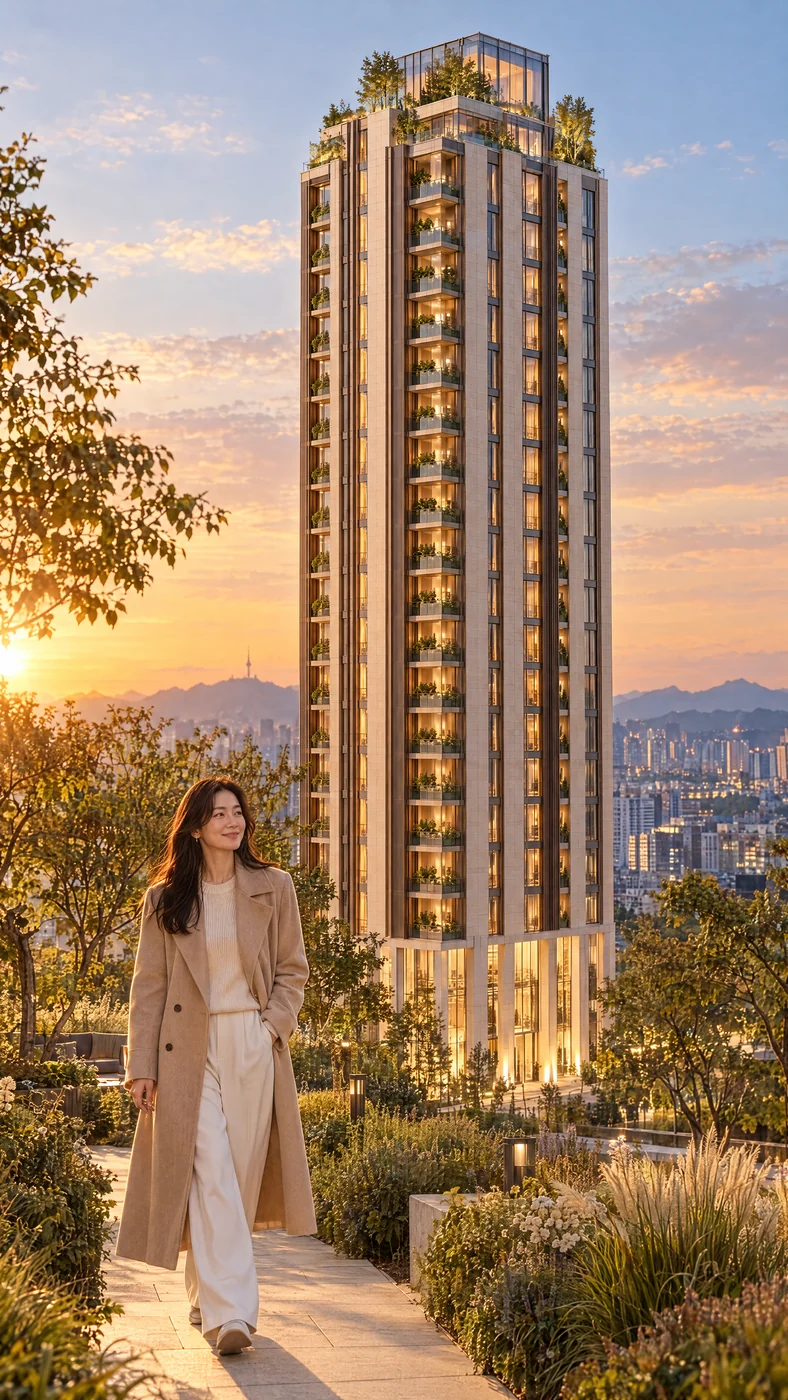옥상정원 (AI 연출 이미지, 계획안)